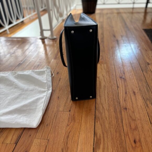 COACH BLACK LEATHER TOTOE BAGLIKE NEW - Picture 4 of 4